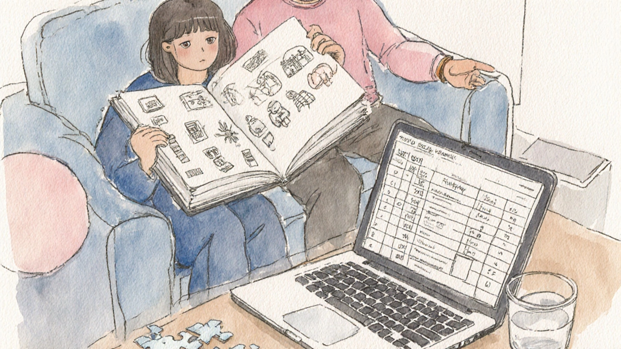 A watercolor scene shows a couple discussing finances and personal goals, hinting at hidden expectations.